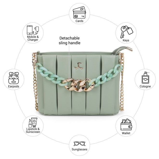 Mochi Women Green Evening Bag (SKU: 66-1020-21-10)
