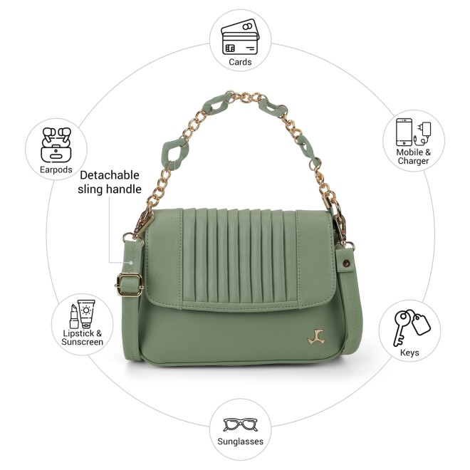 Mochi Women Green Satchel Bag (SKU: 66-1022-21-10)