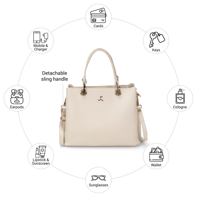 Mochi Women Beige Satchel Bag (SKU: 66-1038-20-10)