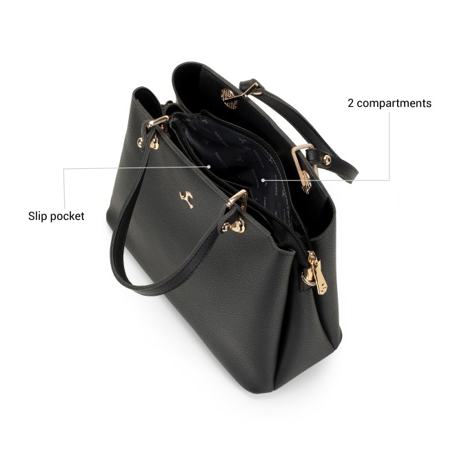 Mochi Women Black Satchel Bag (SKU: 66-1038-11-10) Mochi Women Black Satchel Bag (SKU: 66-1038-11-10)