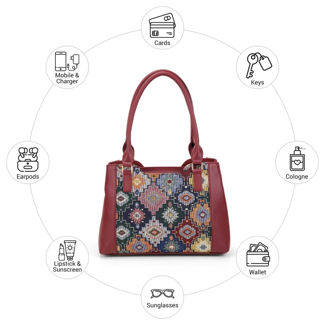 Mochi Women Maroon Shoulder Bag (SKU: 66-1045-44-10)
