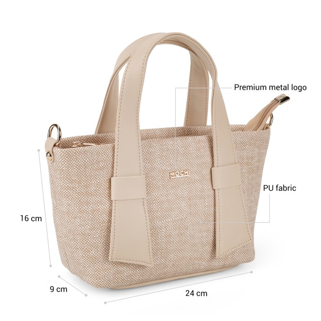 Mochi Women Beige Satchel Bag (SKU: 66-1055-20-10)