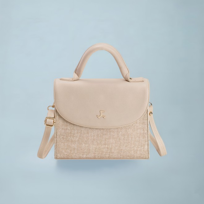 Women Beige Satchel Bag