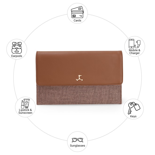 Mochi Women Brown Clutch (SKU: 66-1057-12-10)