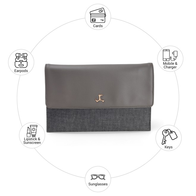 Mochi Women Grey Clutch (SKU: 66-1057-14-10)