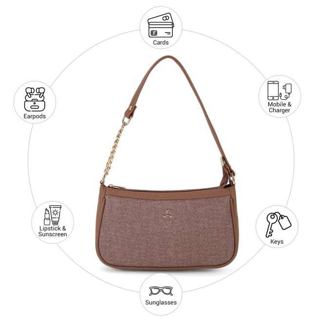 Mochi Women Brown Shoulder Bag (SKU: 66-1058-12-10)
