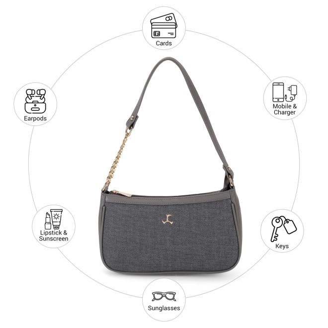 Mochi Women Grey Shoulder Bag (SKU: 66-1058-14-10)