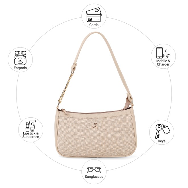 Mochi Women Beige Shoulder Bag (SKU: 66-1058-20-10)