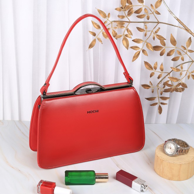 Mochi Women Red Hand Bags Frame Bags