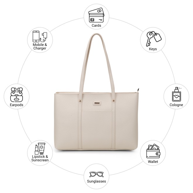 Mochi Women Beige Tote Bag (SKU: 66-1062-20-10)