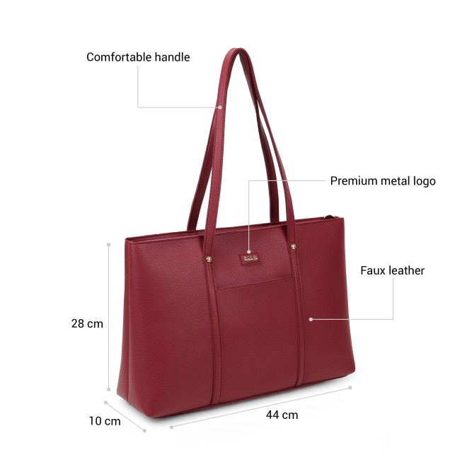 Mochi Women Maroon Tote Bag (SKU: 66-1062-44-10) Mochi Women Maroon Tote Bag (SKU: 66-1062-44-10)