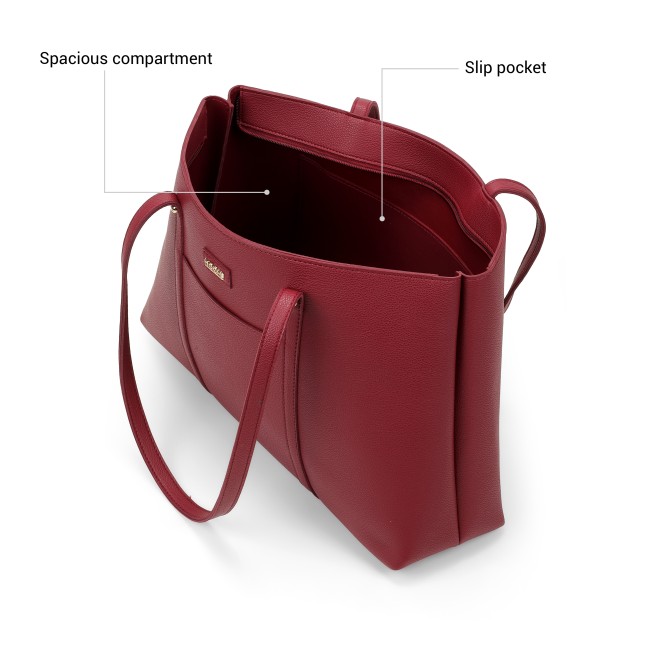 Mochi Women Maroon Tote Bag (SKU: 66-1062-44-10) Mochi Women Maroon Tote Bag (SKU: 66-1062-44-10)