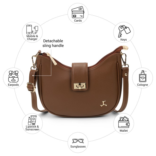 Mochi Women Brown Hobo Bag (SKU: 66-1064-12-10)