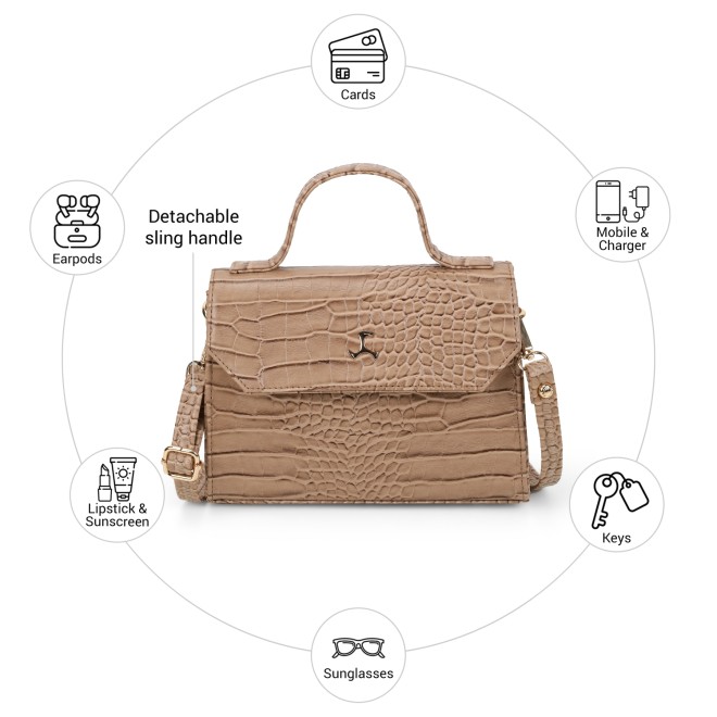 Mochi Women Beige Satchel Bag (SKU: 66-1100-20-10)