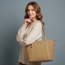 Mochi Women Beige Tote Bag