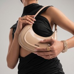 Mochi Women Beige Hobo Bag