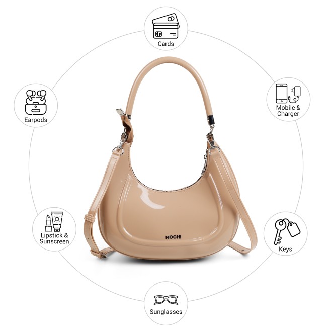 Mochi Women Beige Hobo Bag (SKU: 66-1110-20-10)
