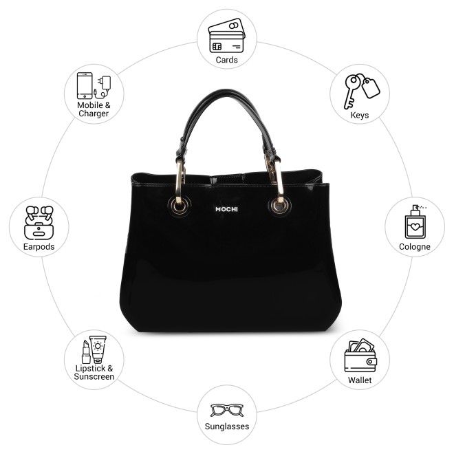 Mochi Women Black Satchel Bag (SKU: 66-1111-11-10)