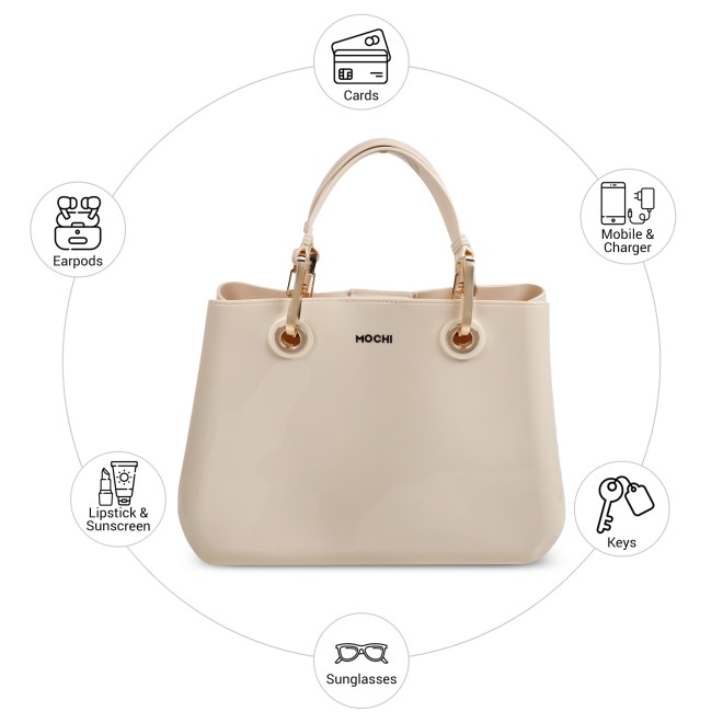 Mochi Women Beige Satchel Bag (SKU: 66-1111-20-10)