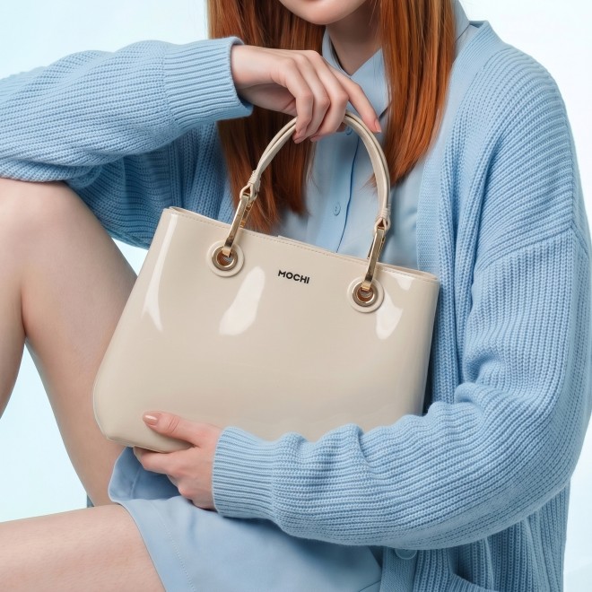 Mochi Women Beige Satchel Bag (SKU: 66-1111-20-10)