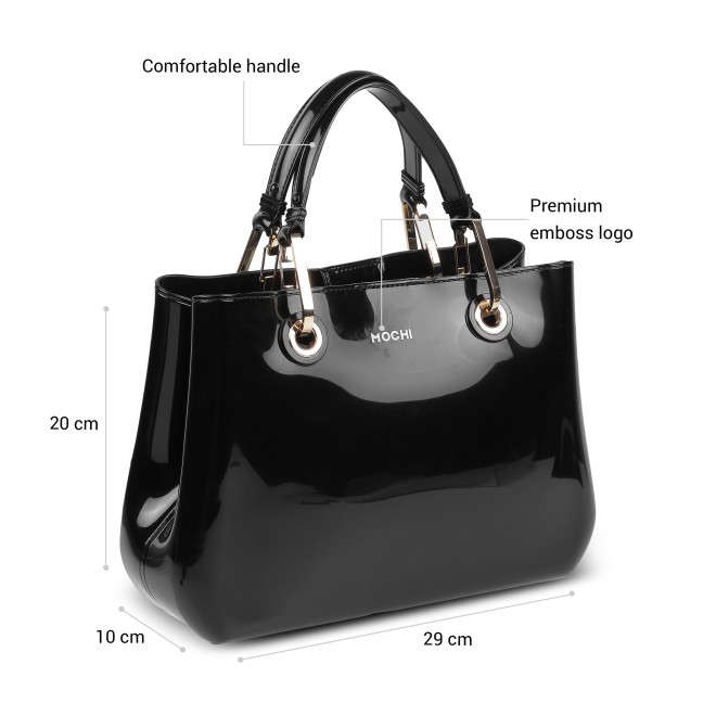 Mochi Women Black Satchel Bag (SKU: 66-1111-11-10)