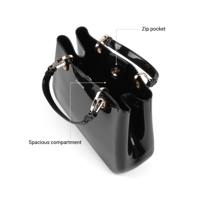 Mochi Women Black Satchel Bag (SKU: 66-1111-11-10)