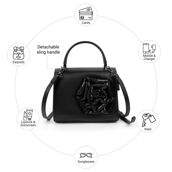 Mochi Women Black Satchel Bag (SKU: 66-1122-11-10)