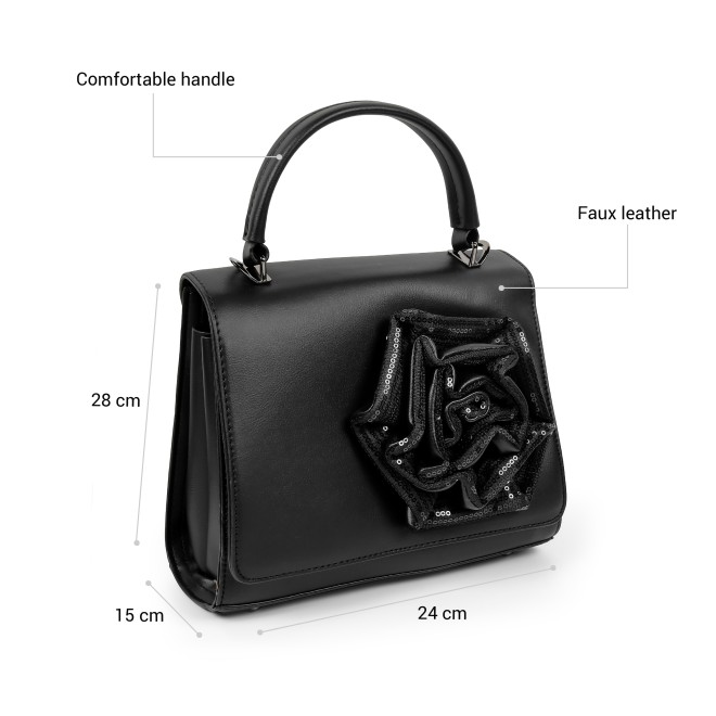 Mochi Women Black Satchel Bag (SKU: 66-1122-11-10)