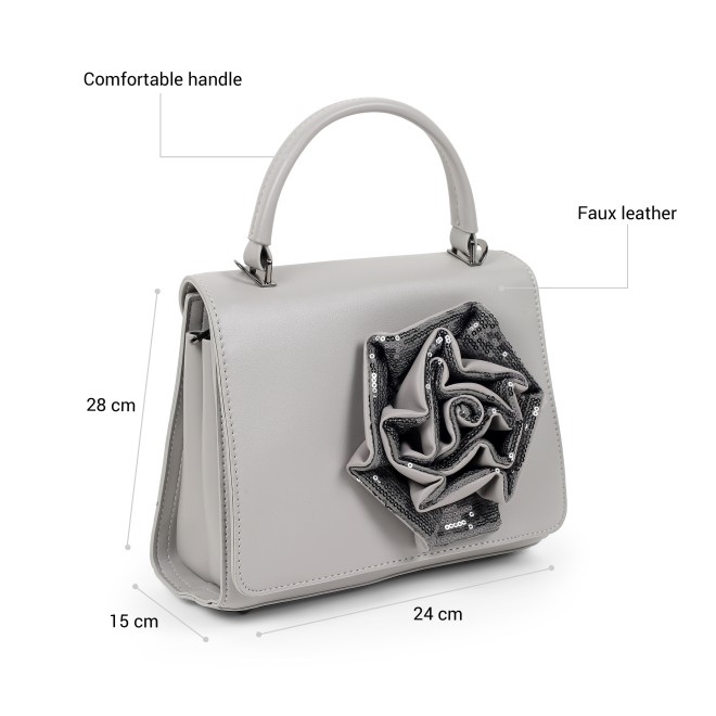 Mochi Women Grey Satchel Bag (SKU: 66-1122-14-10)