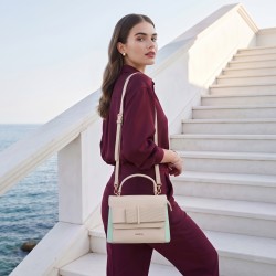 Mochi Women Beige Satchel Bag