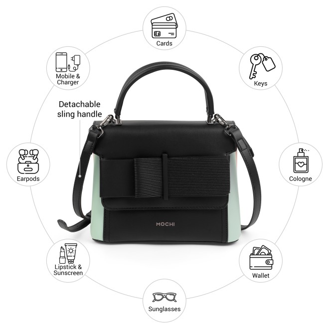 Mochi Women Black Satchel Bag (SKU: 66-1123-11-10)