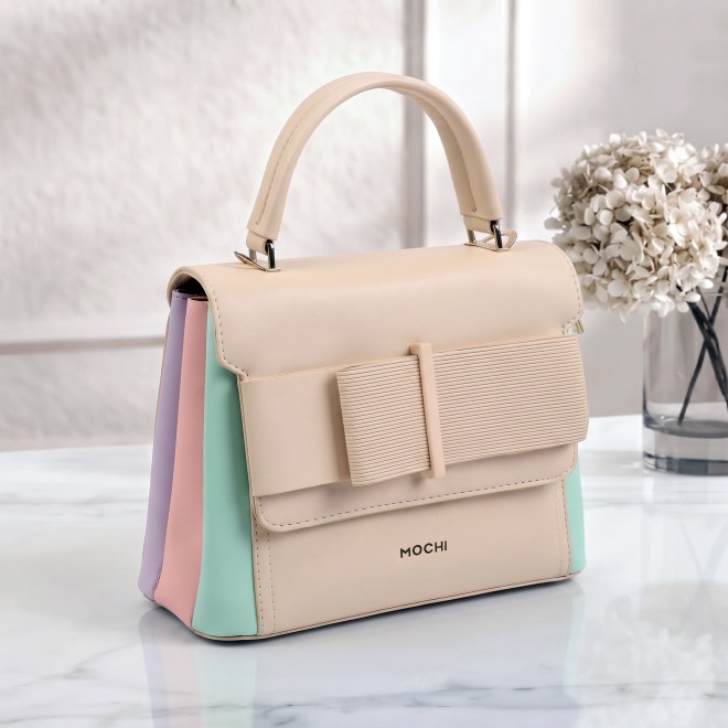 Mochi Women Beige Satchel Bag (SKU: 66-1123-20-10)