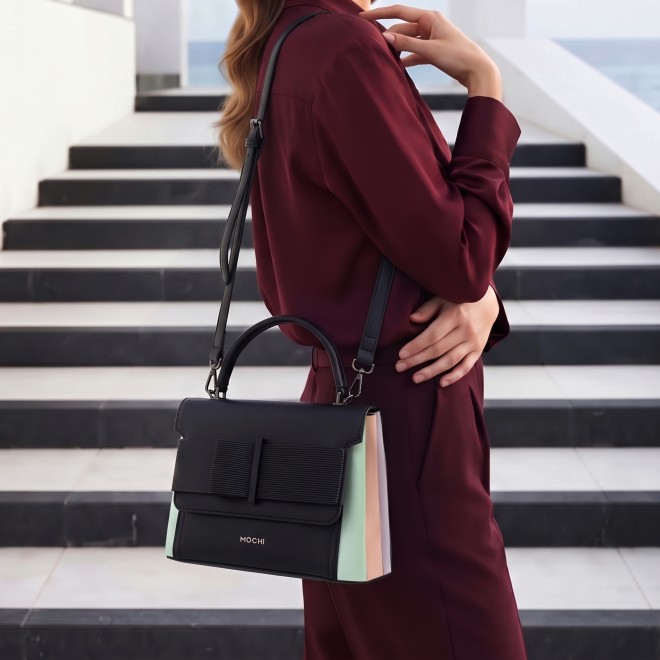 Mochi Women Black Satchel Bag (SKU: 66-1123-11-10)