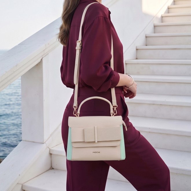 Mochi Women Beige Satchel Bag (SKU: 66-1123-20-10)