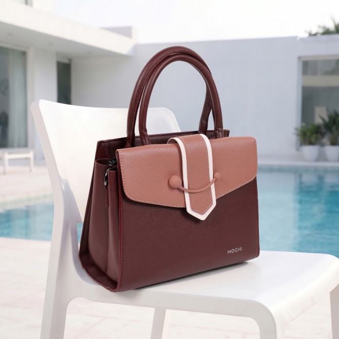 Mochi Women Maroon Satchel Bag (SKU: 66-1131-44-10)