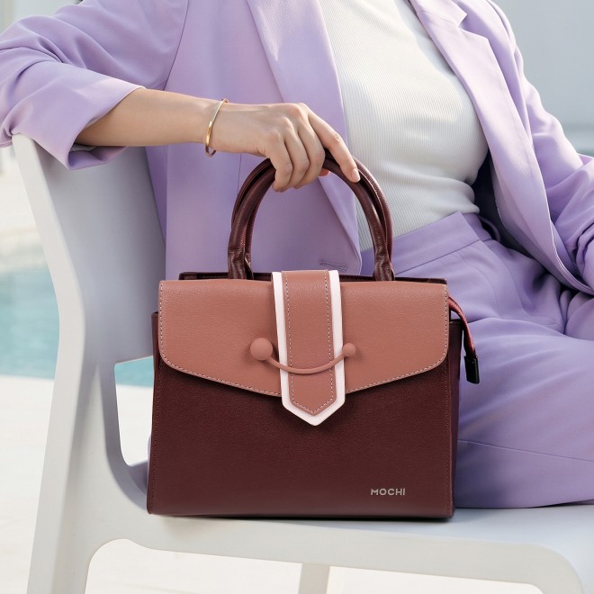 Mochi Women Maroon Satchel Bag (SKU: 66-1131-44-10)