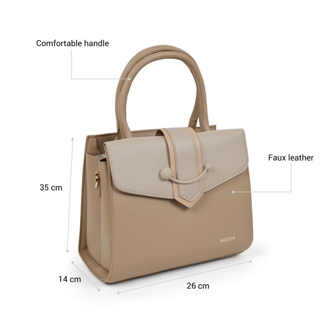 Mochi Women Khaki Satchel Bag (SKU: 66-1131-62-10)
