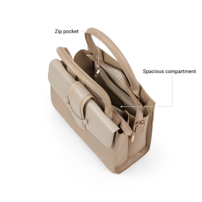 Mochi Women Khaki Satchel Bag (SKU: 66-1131-62-10)