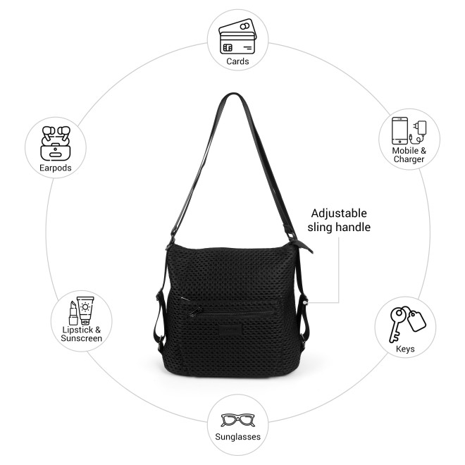 Mochi Women Black Sling Bag (SKU: 66-1133-11-10)