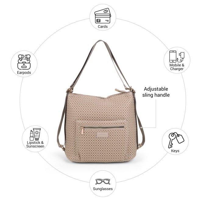Mochi Women Beige Sling Bag (SKU: 66-1133-20-10)