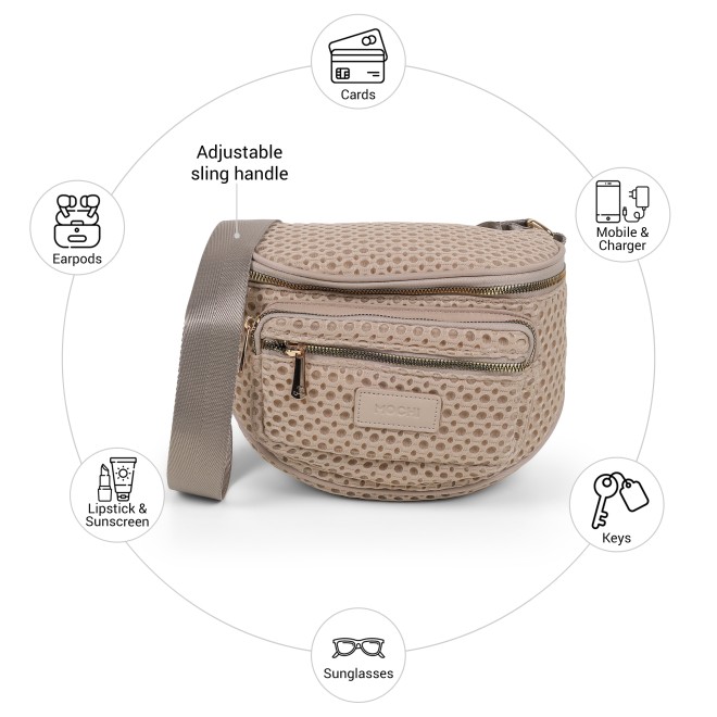 Mochi Women Beige Sling Bag (SKU: 66-1134-20-10)