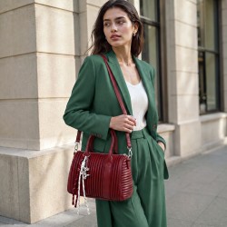 Mochi Women Maroon Satchel Bag