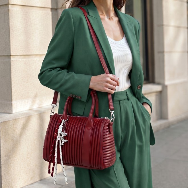 Mochi Women Maroon Satchel Bag (SKU: 66-1167-44-10)