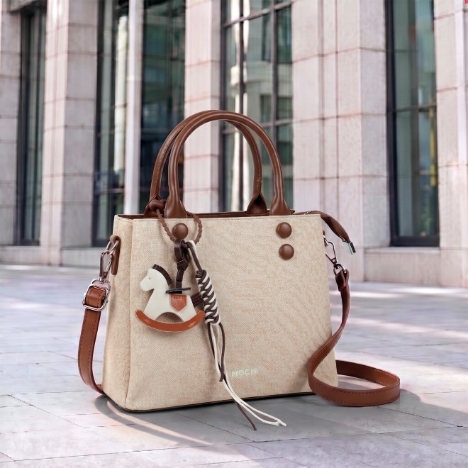 Mochi Women Beige Satchel Bag (SKU: 66-1168-20-10)