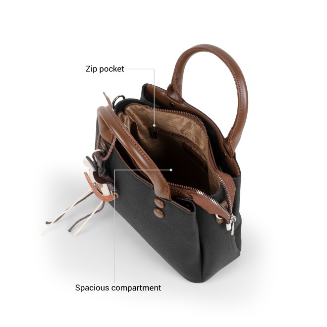 Mochi Women Black Satchel Bag (SKU: 66-1168-11-10)