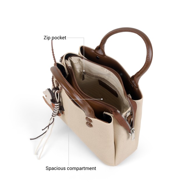 Mochi Women Beige Satchel Bag (SKU: 66-1168-20-10)