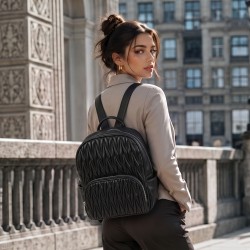 Mochi Women Black Backpack