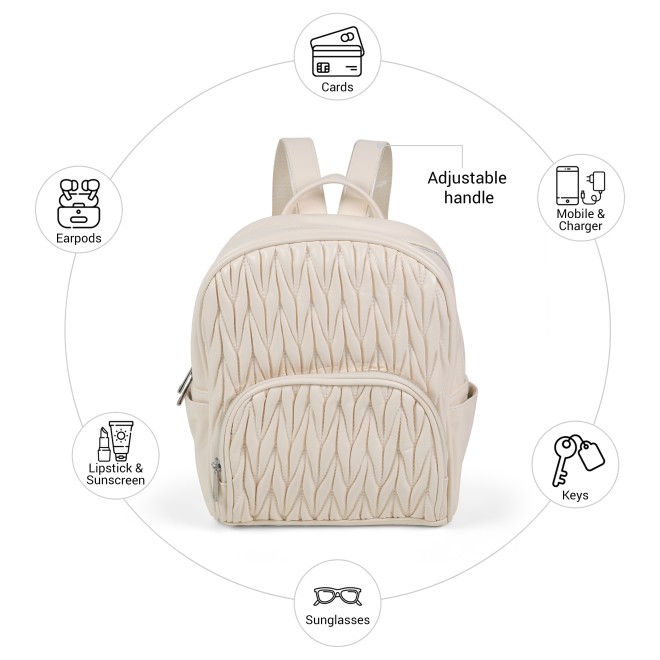 Mochi Women Off-white Backpack (SKU: 66-1174-66-10)