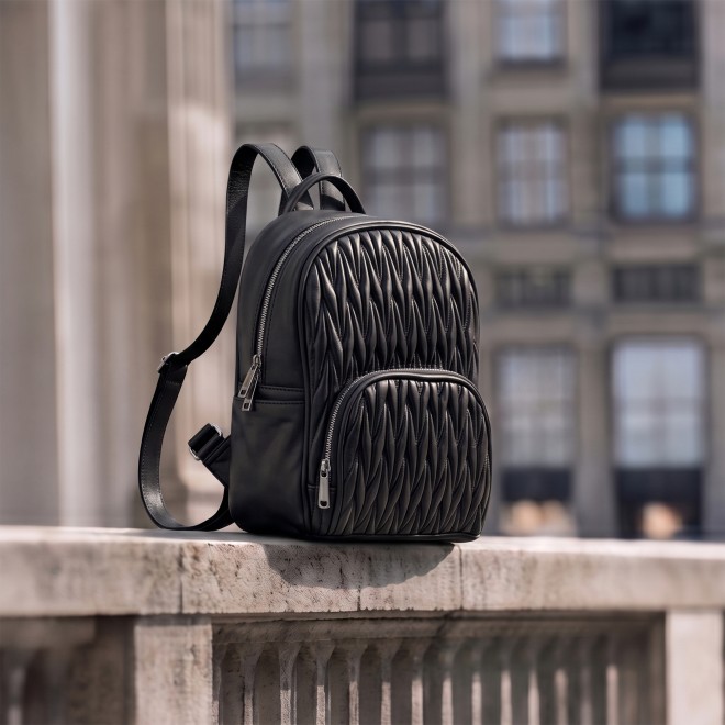 Mochi Women Black Backpack (SKU: 66-1174-11-10)