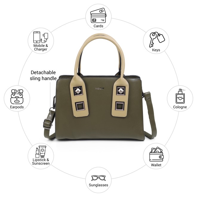 Mochi Women Green Satchel Bag (SKU: 66-1186-21-10)